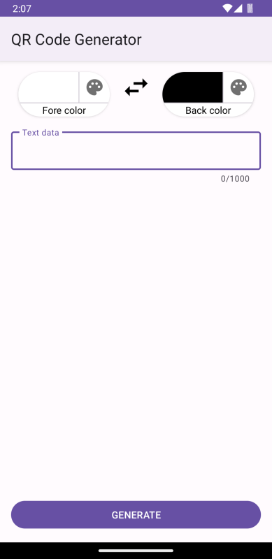 Color buttons with text