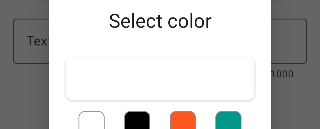 White color preview