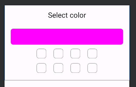 Color picker preset chips preview